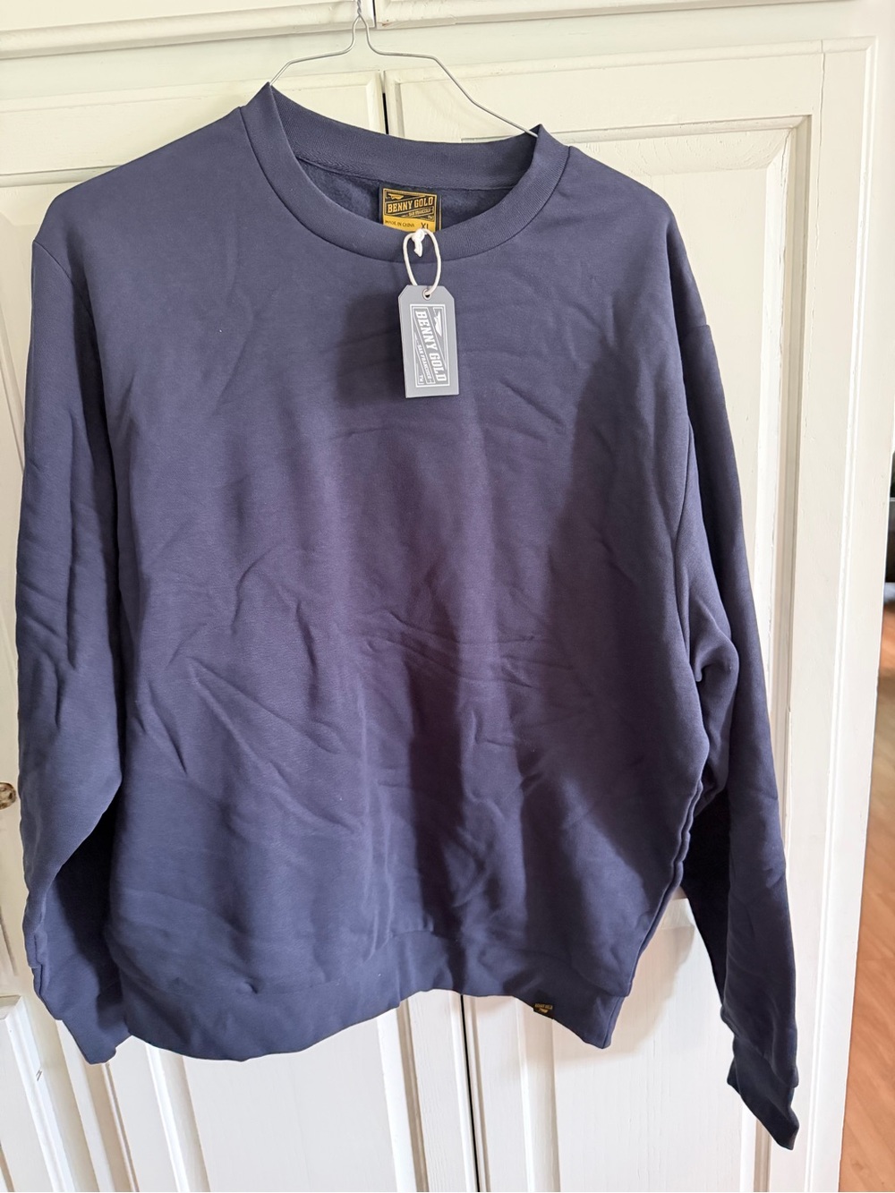 Classic Navy Crewneck Sweater by Brent Gold